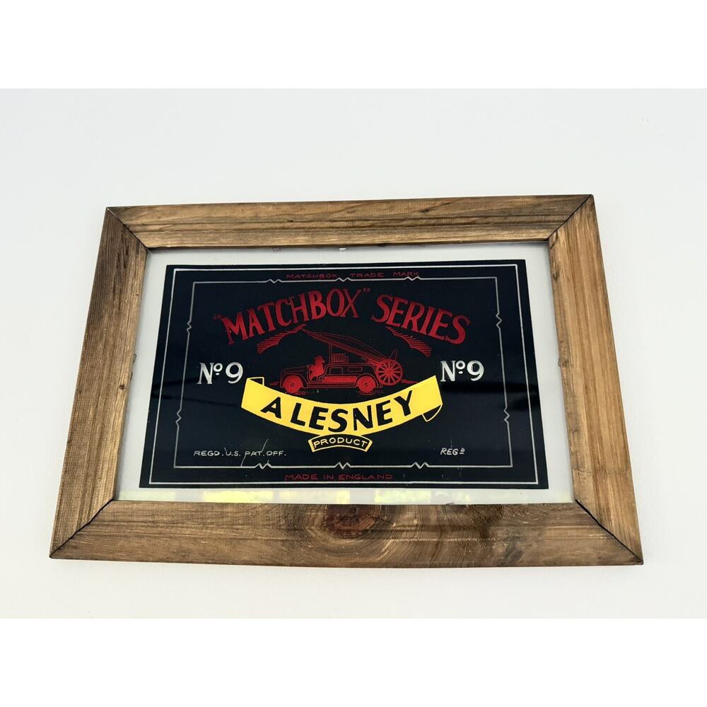 Matchbox FRAMED ARTWORK LESNEY Wall Hanging Display 19.5x13.5”